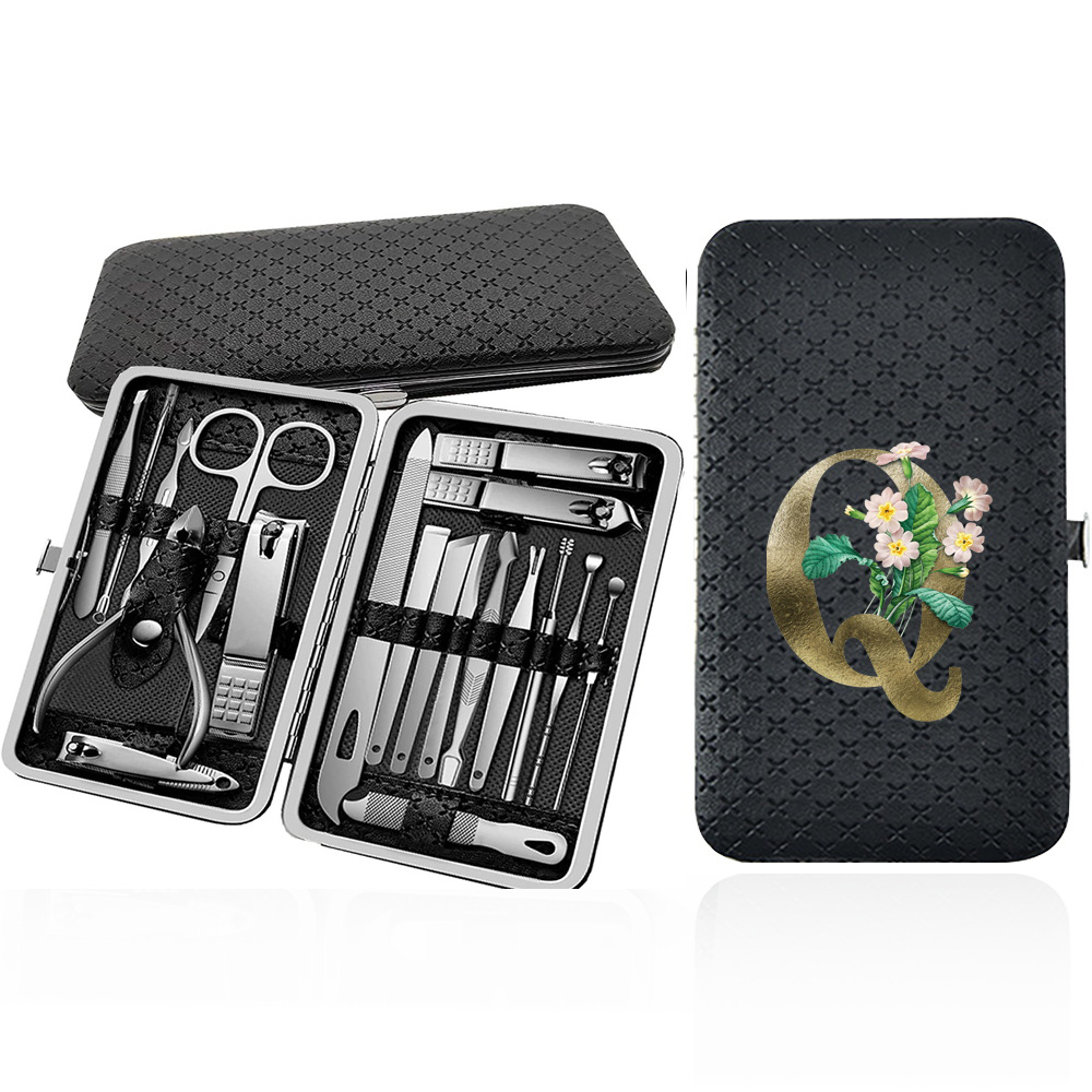 19pcs Professional Nail Clipper Set with Care Tools