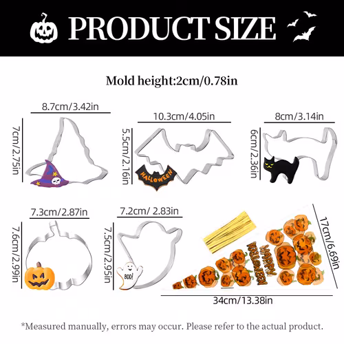 Cookie Cutter Set 5pcs + Candy Bags 50pcs