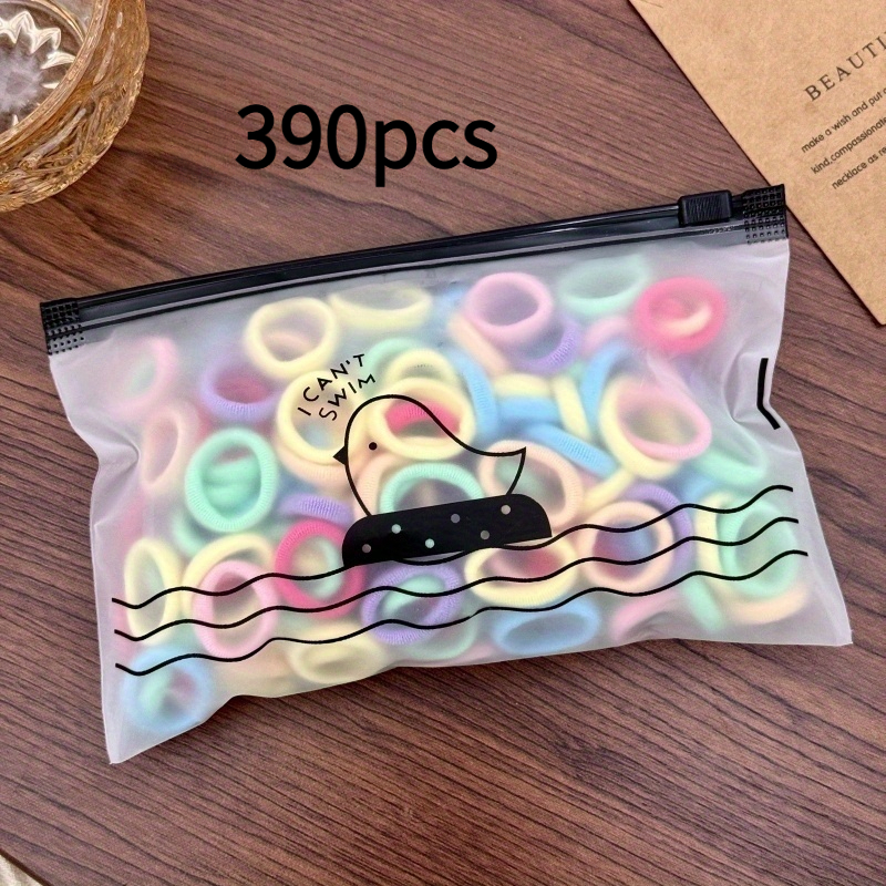 390pcs Pack Non-damaging Hair Ties & Towel Rings Suitable For Hair Bands, High Thumb Rubber Bands, Candy-colored Hair For,,, Wedding Parties,, Gym - Compact Hair Bands For Braids