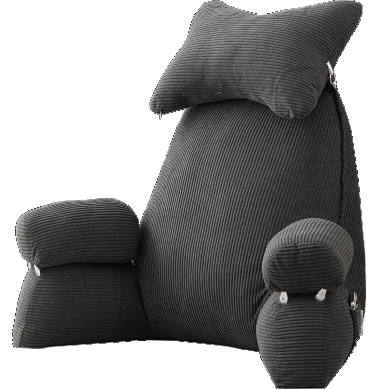 TEMU Topchances Coussin de lecture surdimensionné en velours avec accoudoirs surélevés, coussin de soutien lavable et amovible, oreiller cervical et