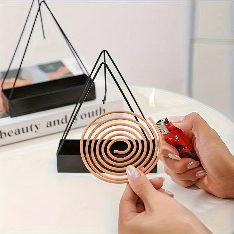 2pcs elegant   mosquito coil holder easy clean incense holder stand for indoor outdoor use compatible with incense sticks and mosquito coils durable   no electricity needed mosquito coil burner