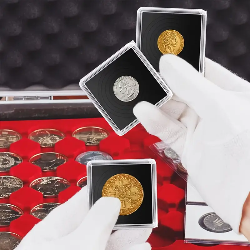 комплект из 20 защитных колпачков для для хранения в коробках с регулируемыми подставками в 5 размерах (20/25/30/35/40 мм), подходящий для различных памятных , , пенни, значков и карточек для хранения марок. надежное отображение - подарок для коллекционеров ! подробные сведения 0