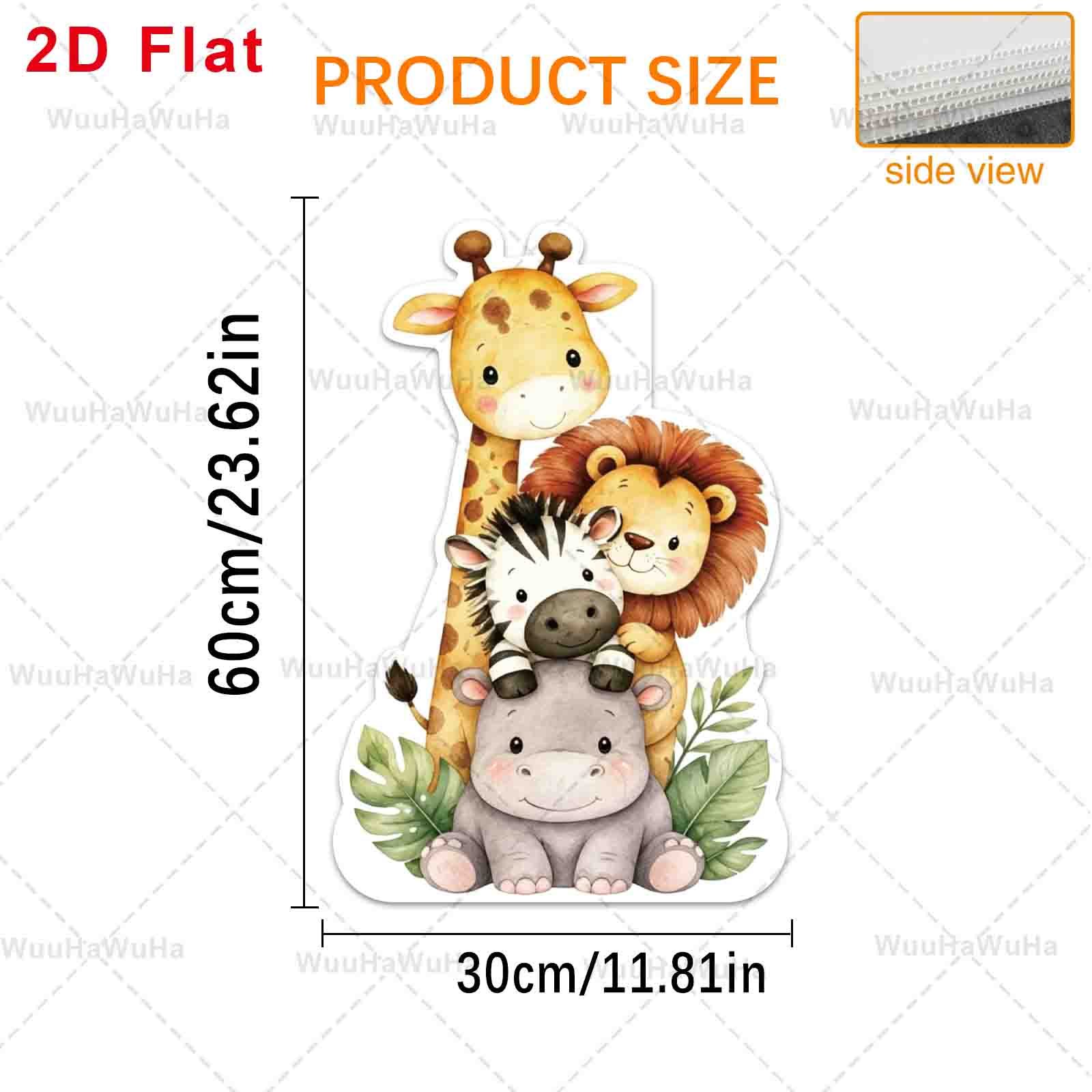 TEMU 1pc 2d Flat Photo Booth Prop, Animal Pattern Photo Stand, Desktop Decoration Prop, Suitable For Indoor/outdoor Use, Birthday, Baptism, Shower,