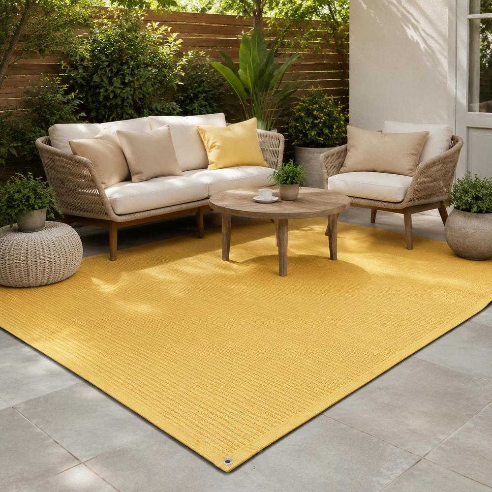 Image of Outdoor Tent Ground Mat 200x300cm High Density Pe Breathable With Grommets Easy Clean For Camping Picnic Patio Beige
