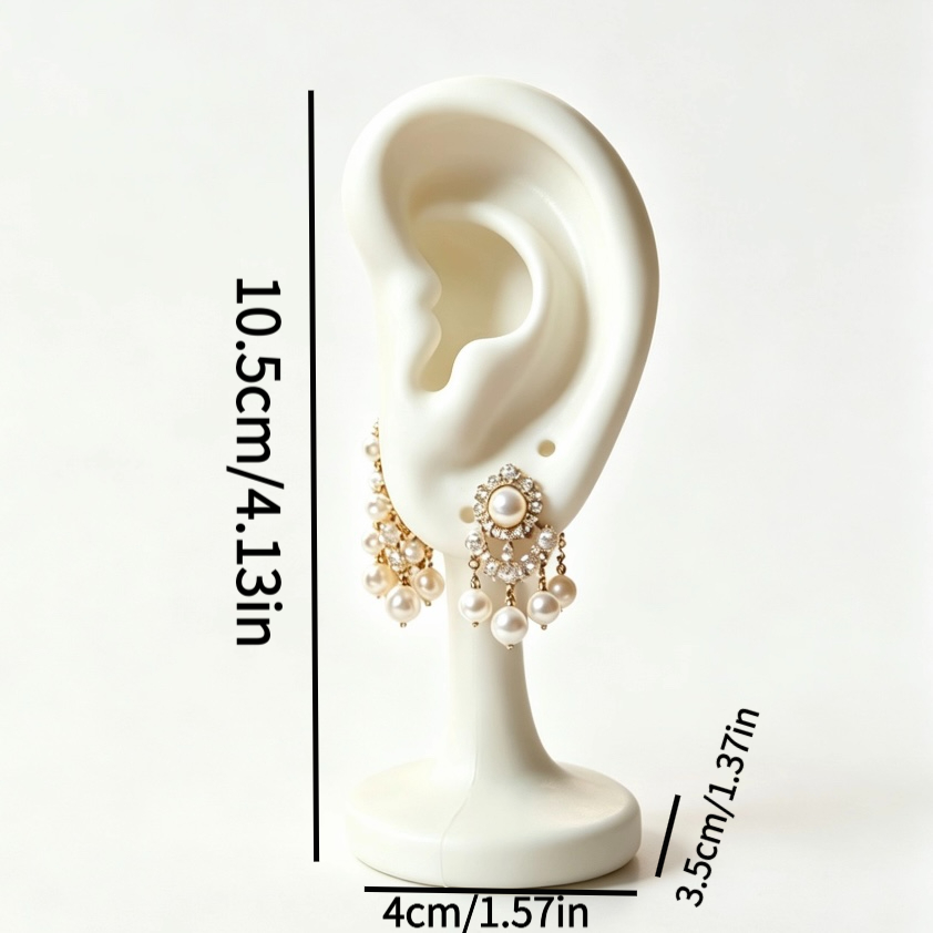 TEMU 1 pieza Soporte de exhibición de joyería con de oreja realista, Soporte de silicona para aretes de oreja y para aretes, aretes de espiga, aretes