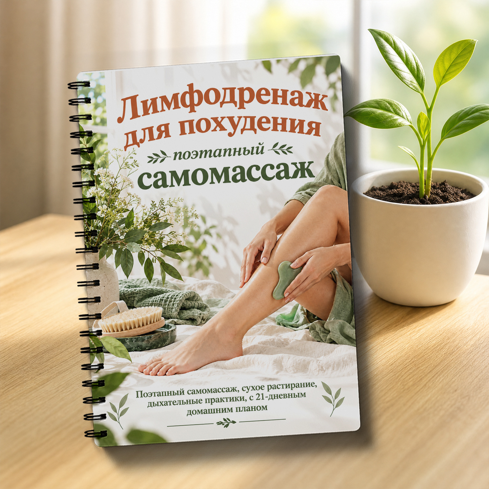Lymphatic Drainage for Weight Loss Fitness Planner, Russian Version, Illustrated Exercise And Stretching Tutorials for D