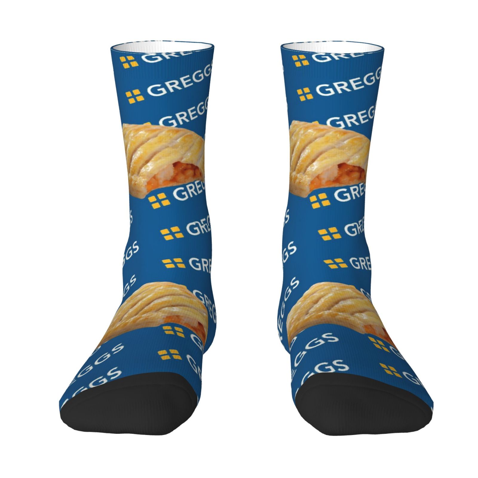 TEMU 1 Pair Men's Novelty Socks, Fun Sausage Roll Poster Design, Suitable, Unique Themed Design, Durable Fabric, Collectible Socks
