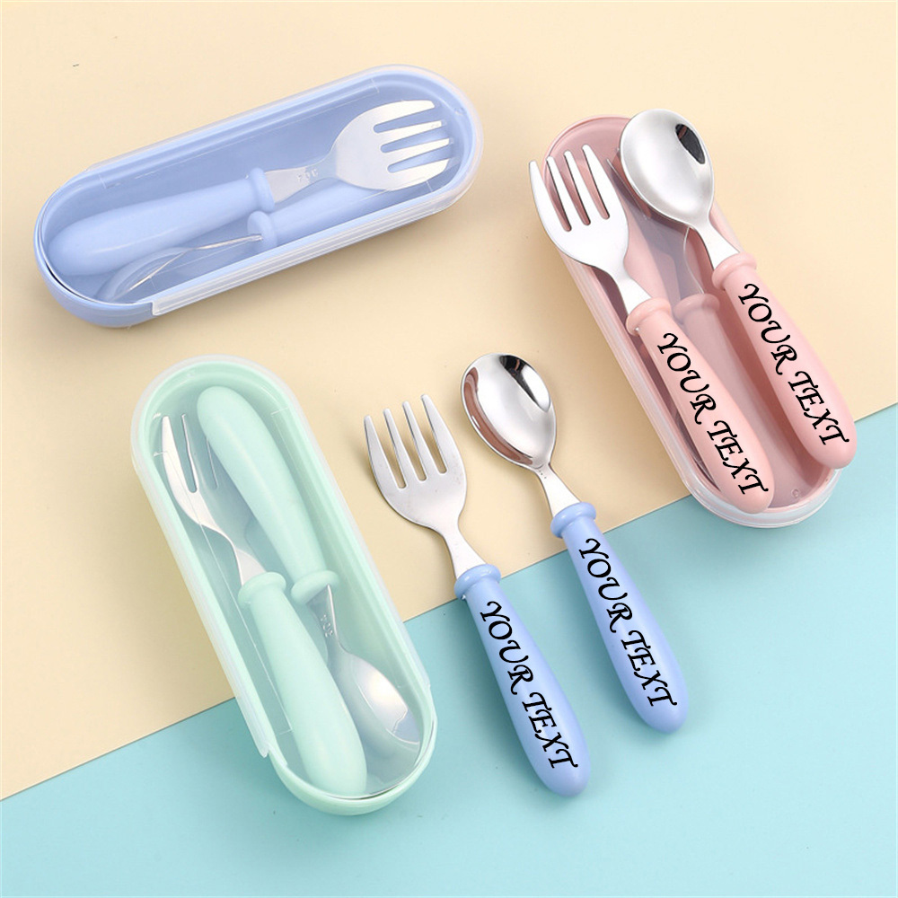 

Personalized Stainless Steel Cutlery Set With Storage Case - , Ideal For Parties And Easter Gifts