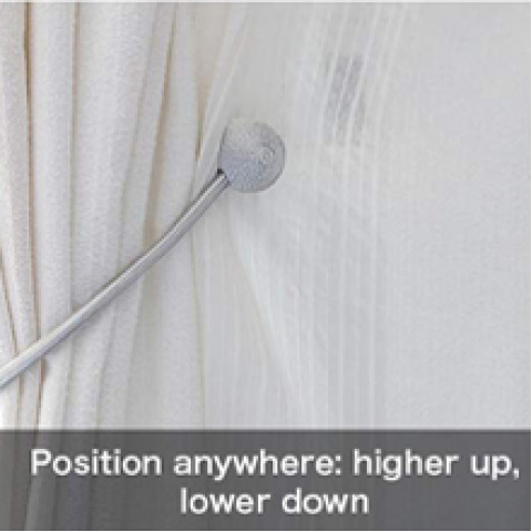 Set of 4 Elegant And Modern Magnetic Curtain Tiebacks, Perfect for Holding Curtains in Place. Ideal for Enhancing The Decor of Offices, Bedrooms, And Living Rooms
