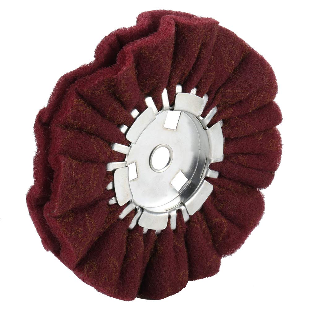Image of 8-inch Non-woven Flap Wheel | 5/8" Bore Ventilated Design | Metal/wood/plastic Surface Finishing | Weld Polishing & Deburring | Heat-resistant & Flexible Abrasive Wheel