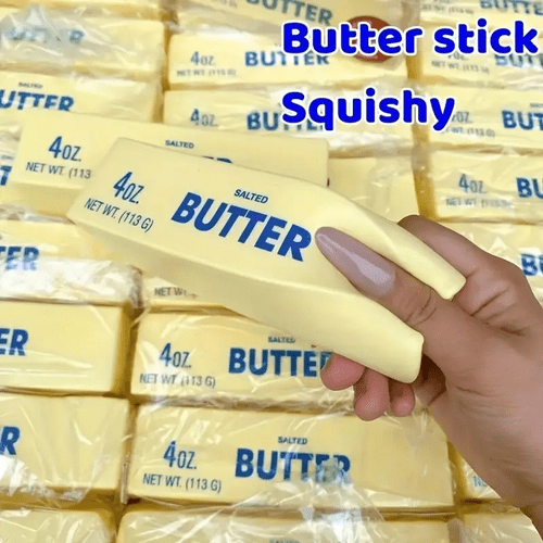 1pc long butter stick bread body squeezing and kneading fun soft slow rebound squeezing toy cream flavor gifts suitable for easter valentines day office leisure