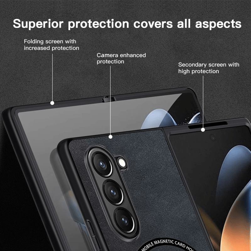 TEMU Phone Case - Luxury Faux Leather Phone Case For Z Fold 8ultra/8, Z Fold 7/6/5/4, Z Flip 4/5/6/7/8, W24 Flip, W23 Flip, W24/w23 Some Models