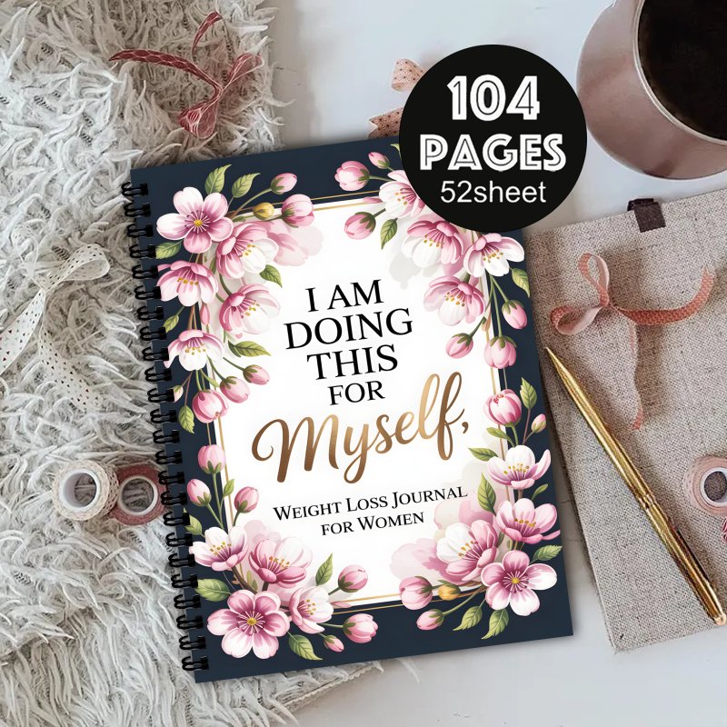 TEMU A5 Weight Loss Book, Weight Loss Plan, Daily Activity , Spiral Binding. Record , Exercise, And Weight To Track Your Weight Loss Trajectory,