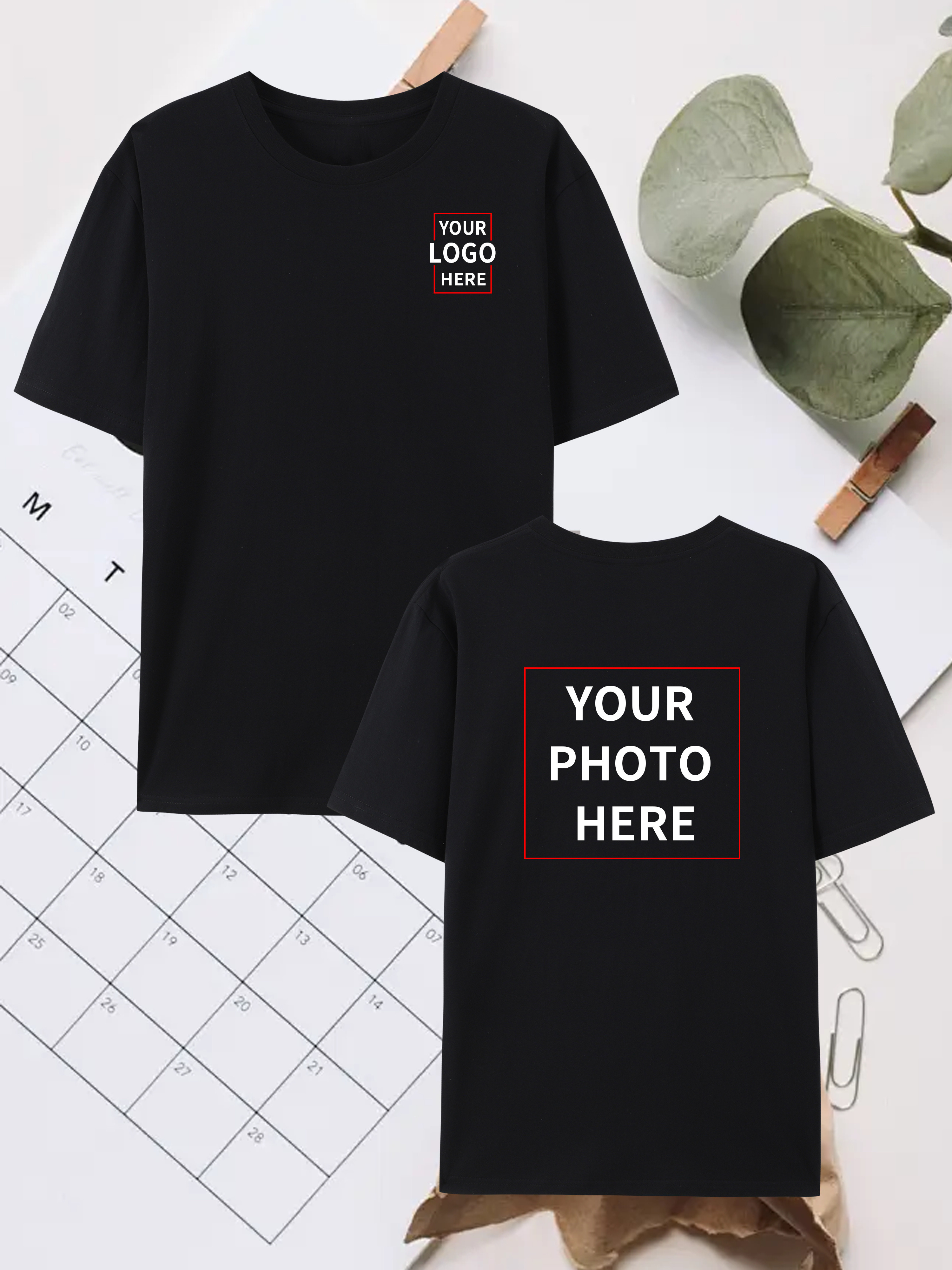 customizable mens womens photo t shirt soft breathable short - Main Image