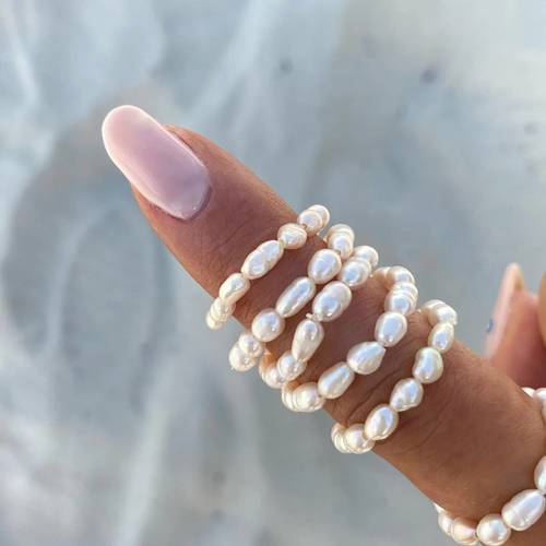 style freshwater pearls ring wedding ring ladies ring easy freshwater pearls ring for teenager for teenager