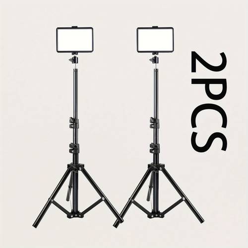 dimmable led photo fill light with 4 color filters red orange 109 98cm adjustable stand usb powered lighting for photography video recording streaming outdoor use streaming equipment