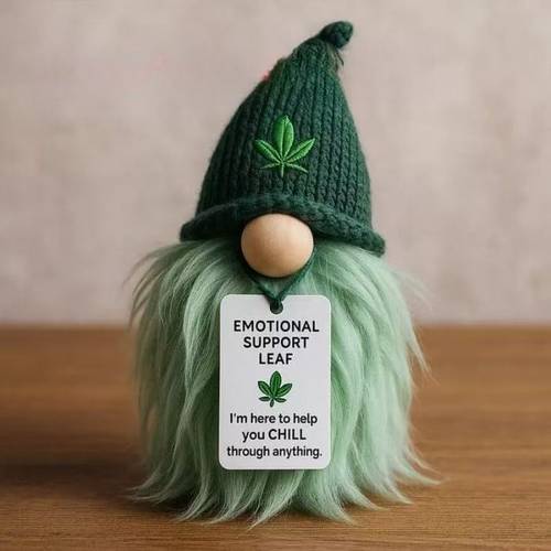 1pc emotional support gnome fun handmade decoration with encouragement cards tabletop ornaments decoration