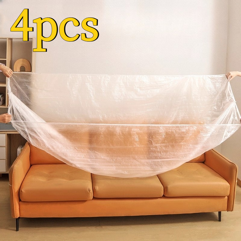 TEMU 4pcs - Housses de protection extra larges intégrales pour meubles, housses élastiques à cordon pour meubles d'extérieur, housses de protection