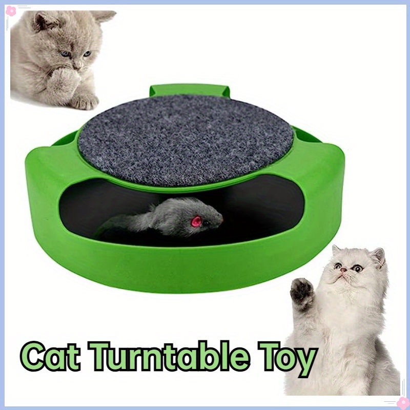 TEMU Cat Turntable Toy Self-hi Toy Top Cat Scratch Board Mouse Toy Kitten Supplies