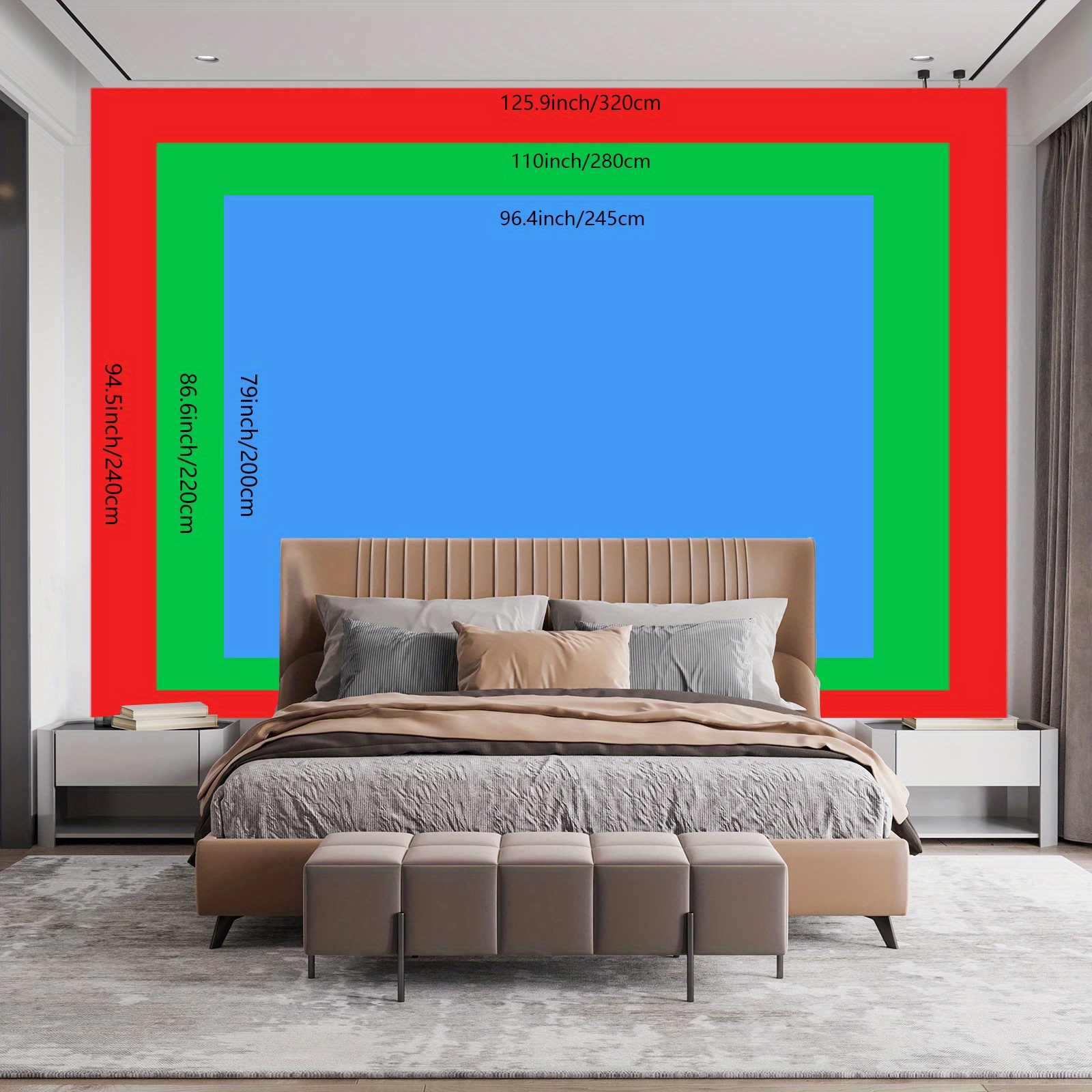 Fluorescent Uv Light Starry Sky Landscape Tapestry Wall Decor_voghion.com