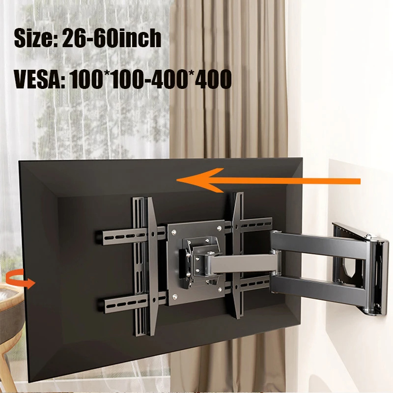 Adjustable Full Motion TV Wall Mount Bracket for 32-60 Inch Screens