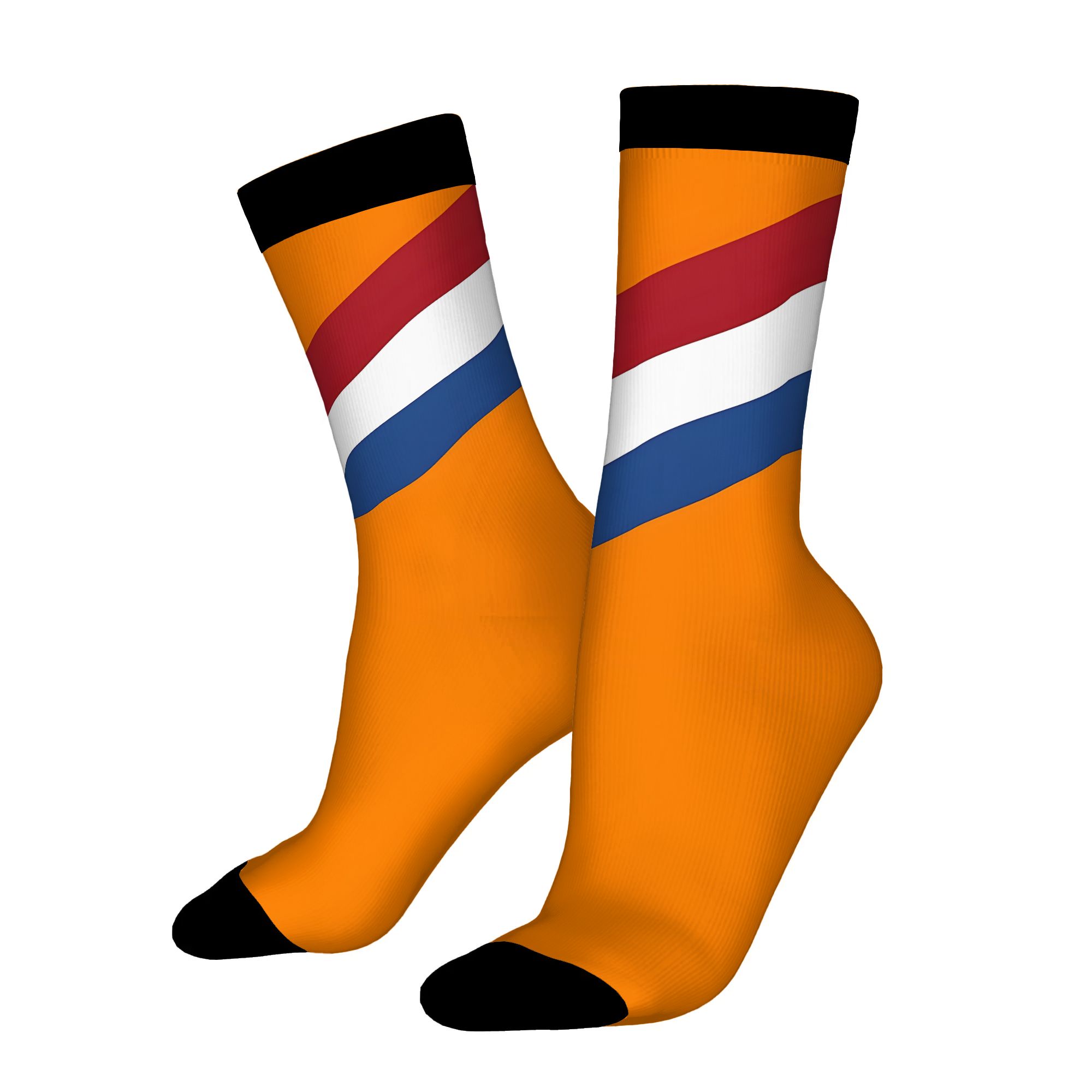 TEMU 2d Print Design Netherlands Flag Men's Novelty Socks Mid-calf Sock Pattern Prints