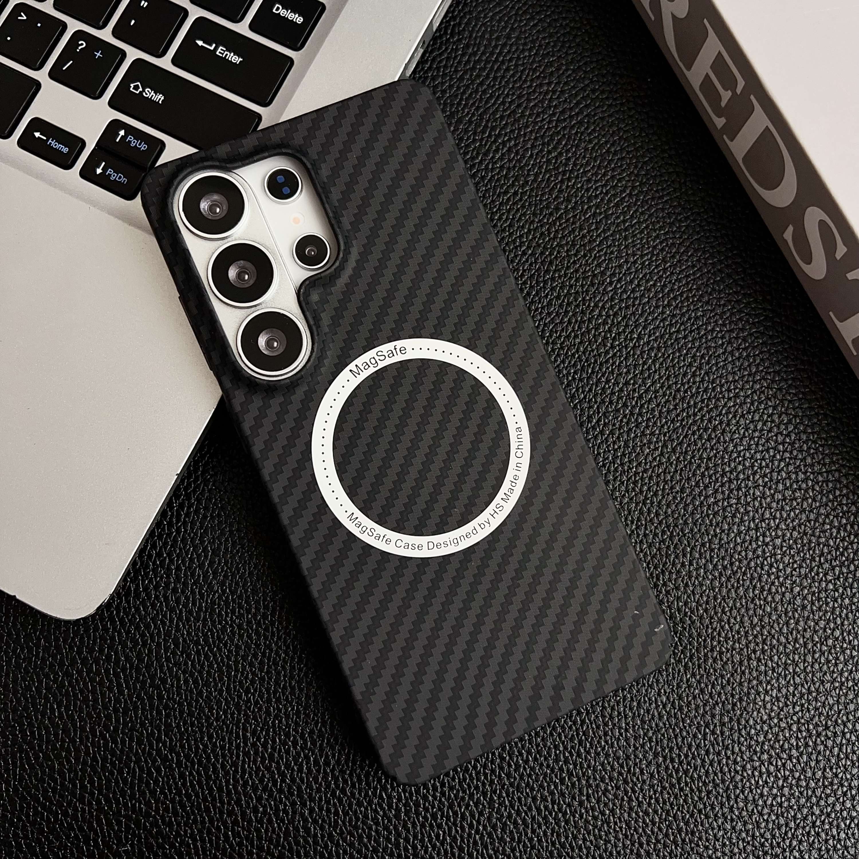 TEMU Phone Case - Minimalist Fine Hole Ultra-thin Color Matching Stripe Case For Galaxy S26 Ultra Magnetic Phone Case S26 / S26 Plus Full Coverage
