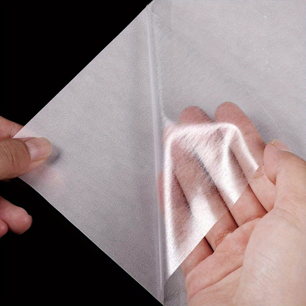 Image of 10pcs 25*28cm/9.84*11.02inch A4 Double-sided Iron-on Fusible Interfacing, Double-sided Iron-on Heat Bonding Patches For Clothing And Bags, Handmade Diy Textile Supplies, Square Weight 139gsm