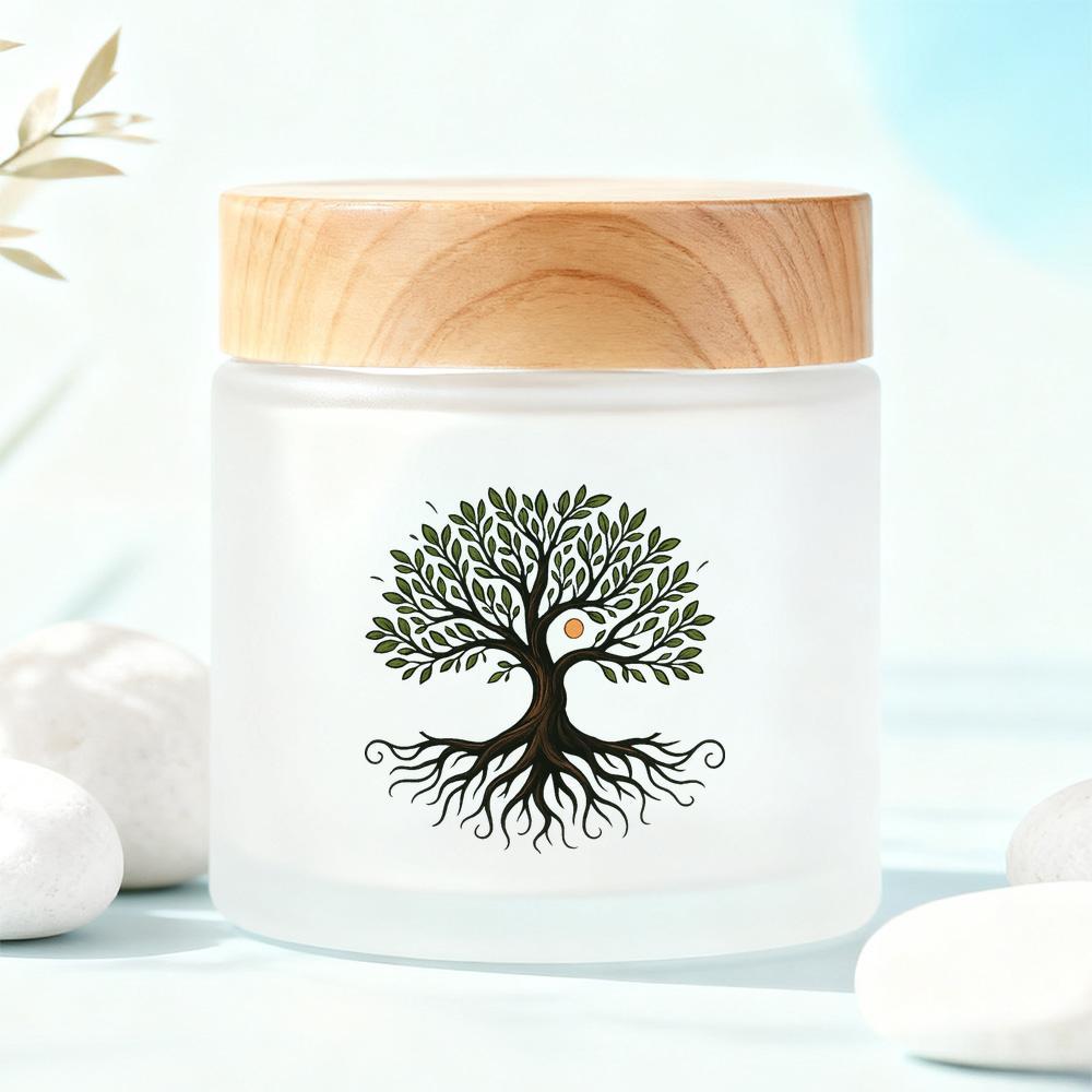 TEMU Tree Of Small Glass Jar With Lid - Ideal For Organization And Storage, Travel Essentials For Women, Candle Making, And More - Reusable And