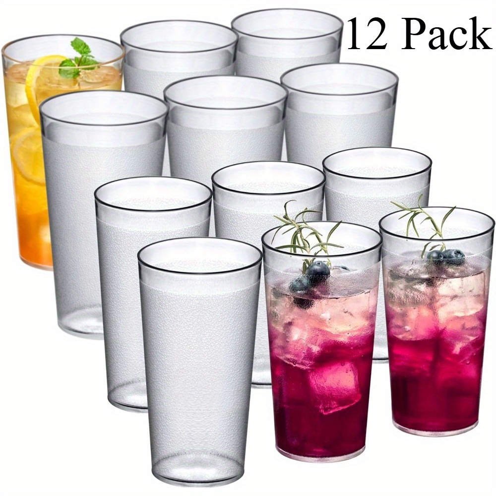 10oz acrylic cup transparent frosted stackable water cup - Temu