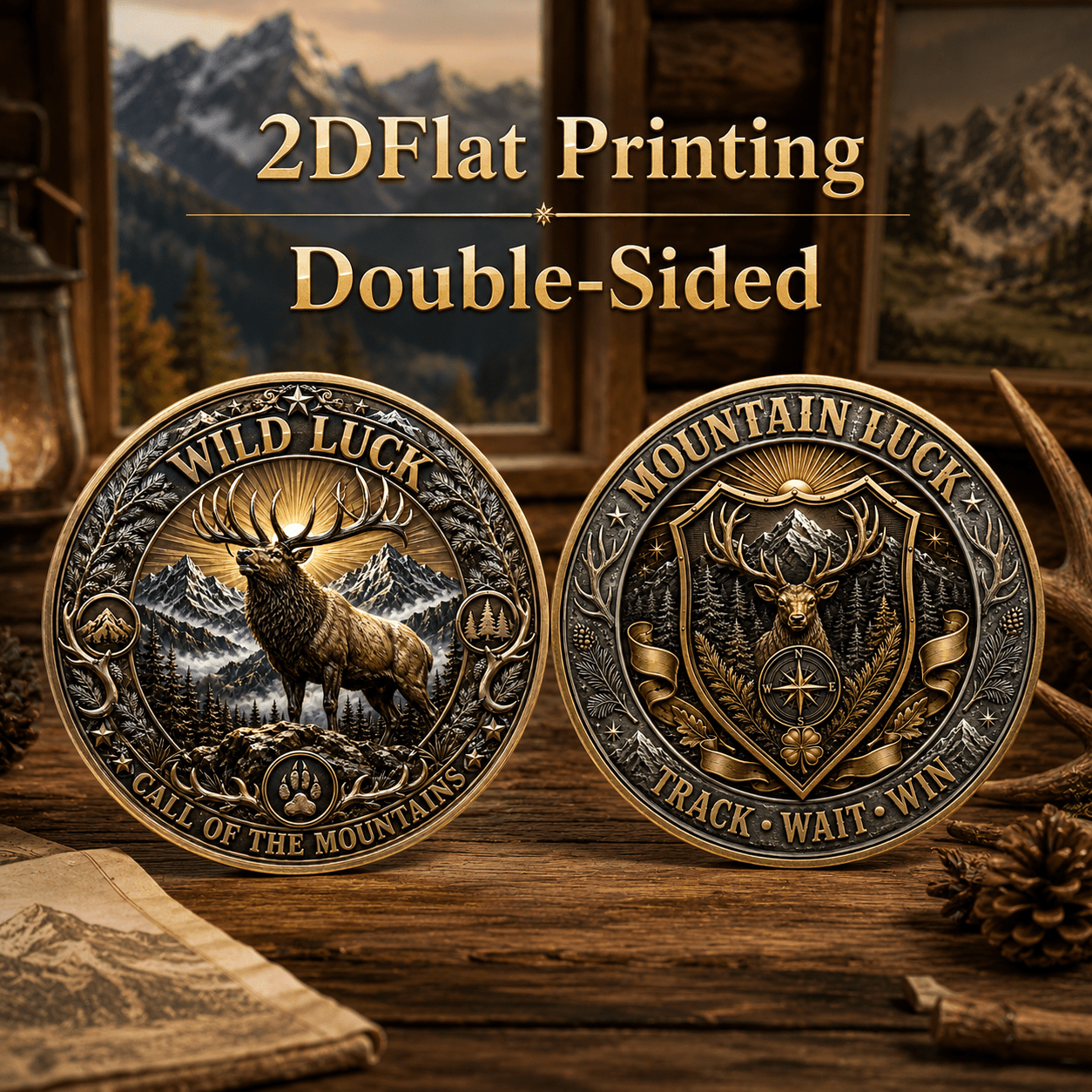 Wild Deer Themed Commemorative Coin