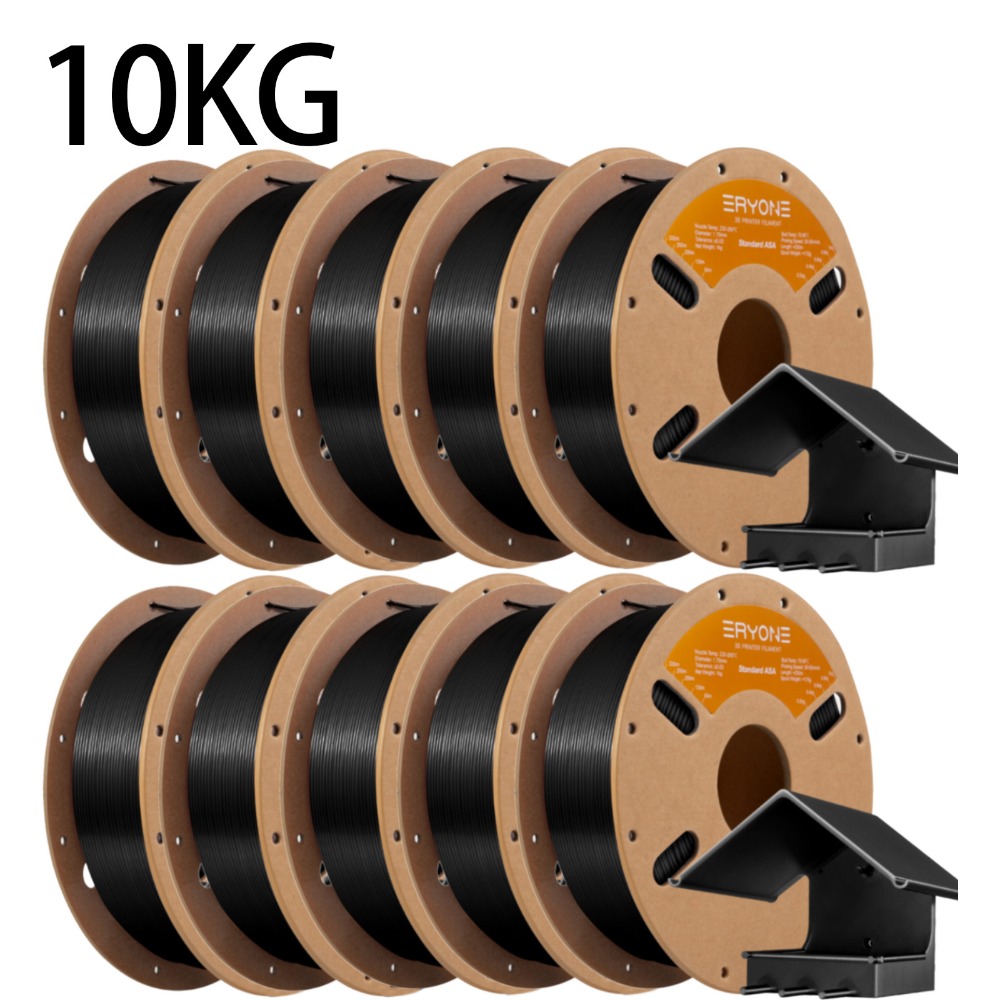 Eryone Asa Standard 3d Printing Materials, Including 10 Rolls Weighing 10kg, With A Diameter Of 1.75mm And A Tolerance Of +/-0.03mm, Featuring Easy And Vibrant Color