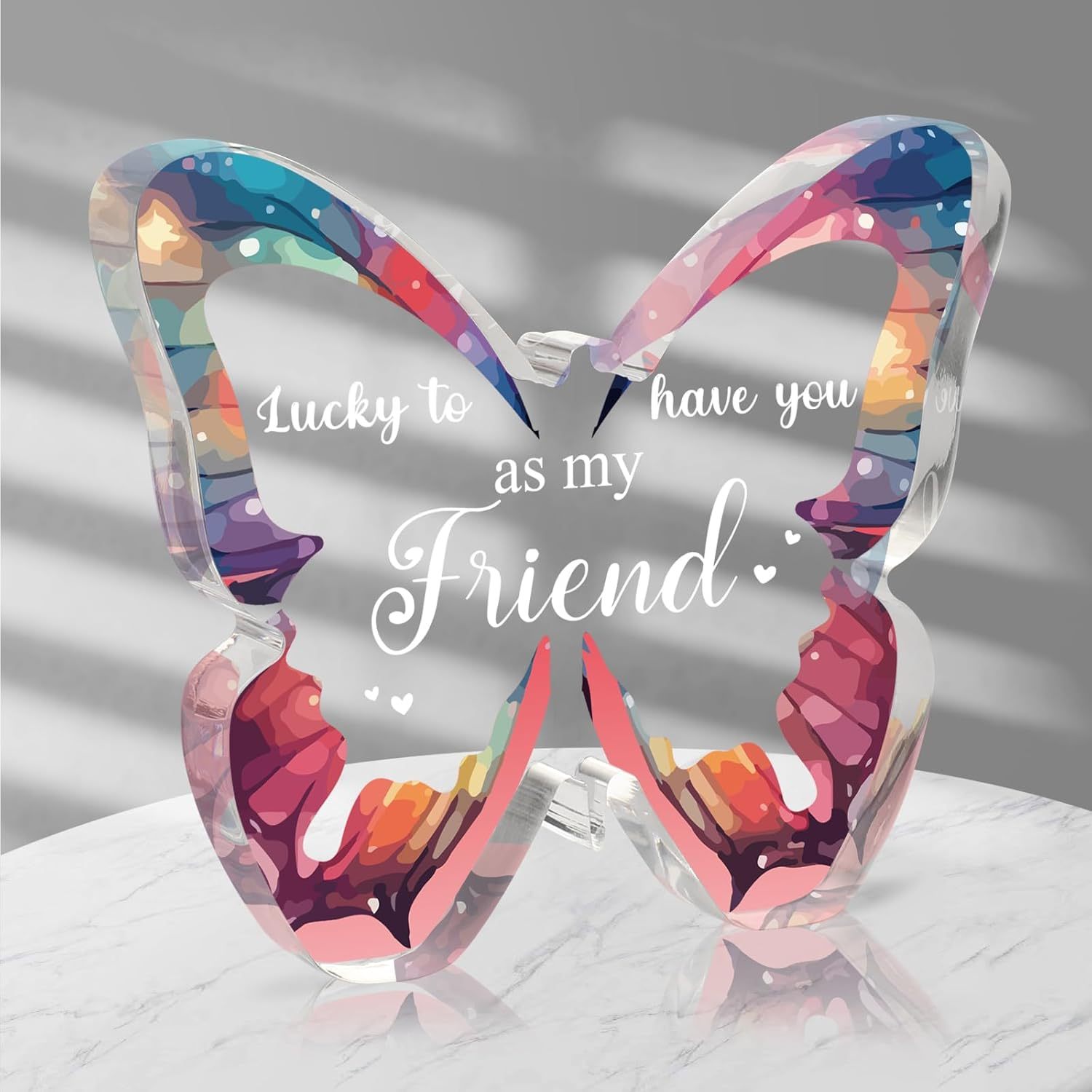 TEMU [2d Flat] 1pc Contemporary Acrylic Plaque, Multipurpose Tabletop Decor, No Electricity Needed, Ideal For Women's Friendship Gift, Easter,
