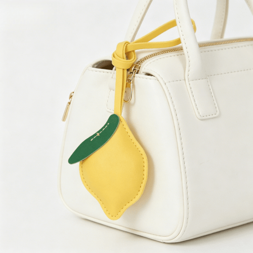 lemon shaped faux leather car pendant retro textured keychain accessory suitable for bag decoration mobile phone chain keychain car keychain for women and men lemon keychain mobile phone case decoration