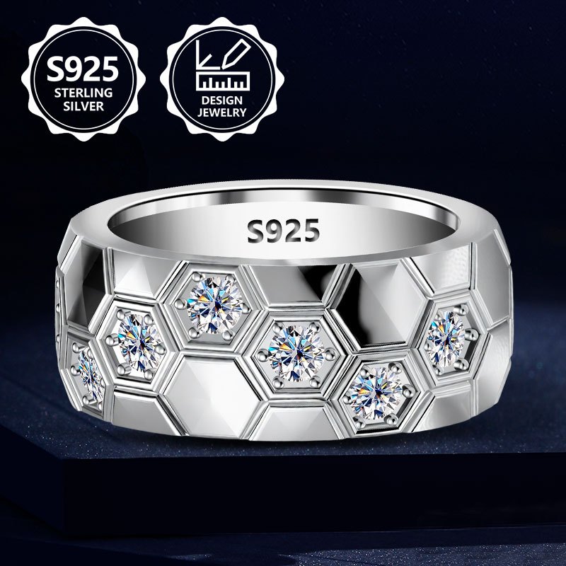 Image of 925 Silver Exquisite Fashion Ring, Elegant And Fashionable, Set With Integrated Cubic Synthetic Zircon​, A High-quality Jewelry Ring With , Suitable For Vacation Trips, Daily Wear