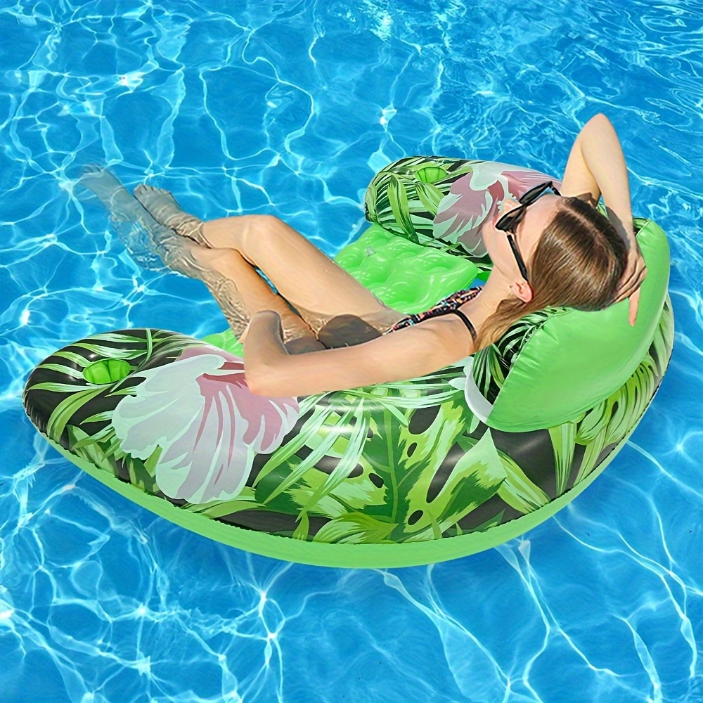 1pc tropical leaf flamingo inflatable pool lounger cup Temu Pakistan