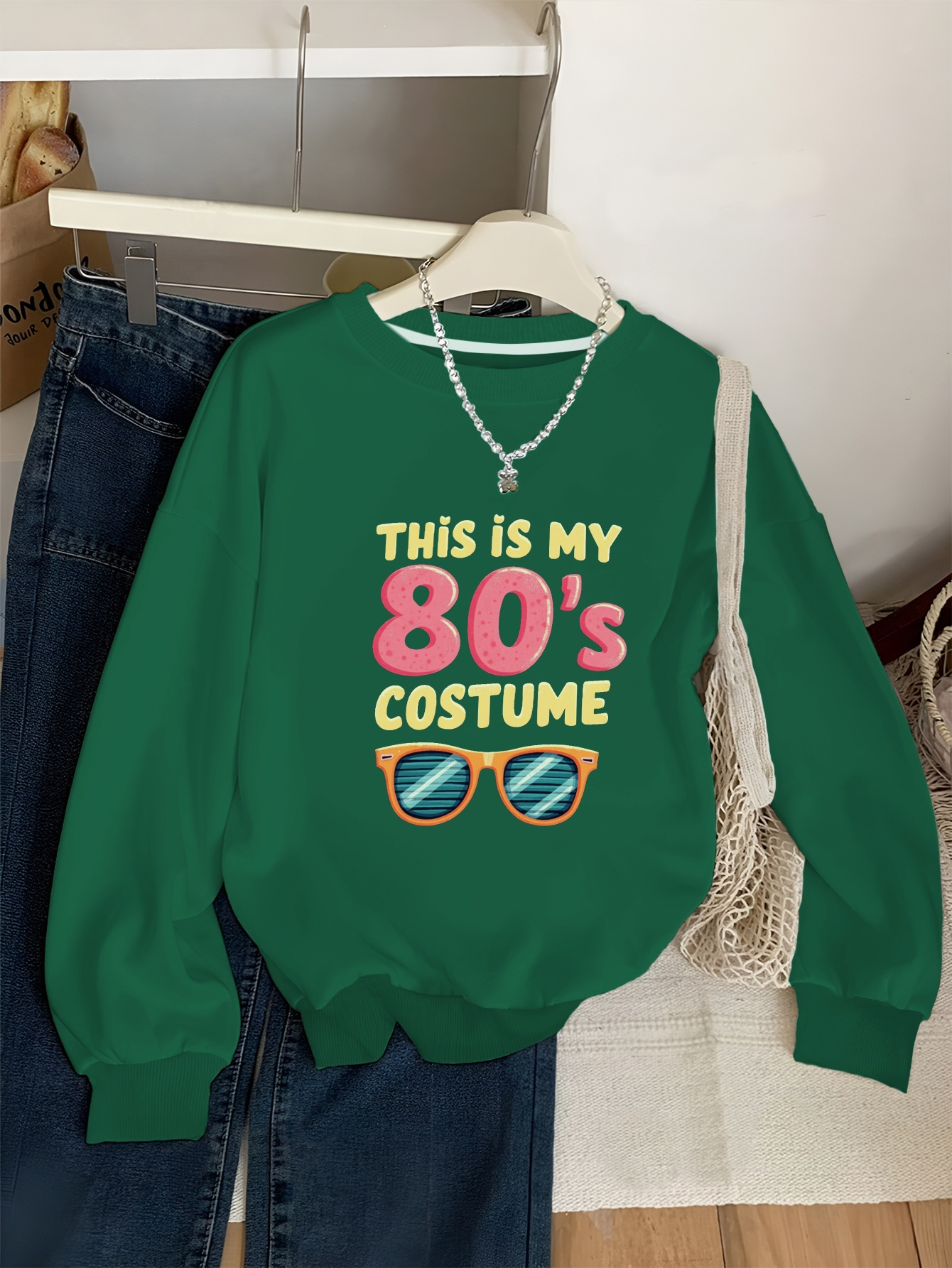 Costume Rétro Années 80 Avec Inscription « This Is My 80's