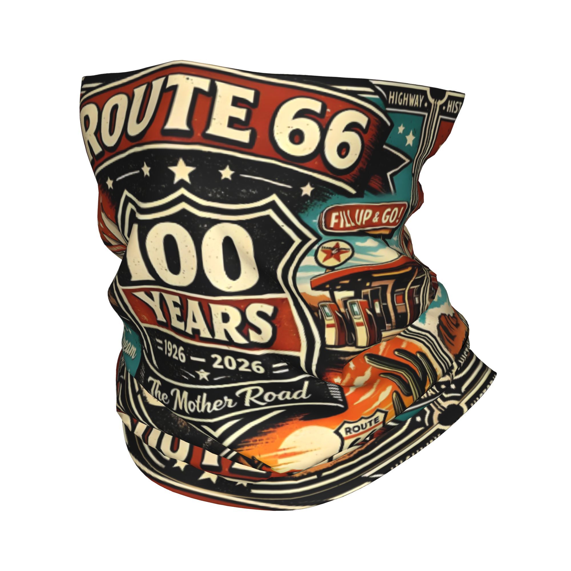 TEMU Buff de 66, 100 Aniversario, de la , Bufanda , Máscara Facial para el Cuello, Poliéster Adecuado para Uso en Exteriores, Ciclismo y Decoración,