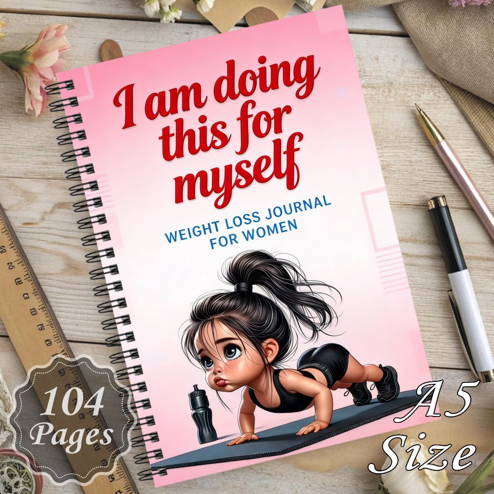 TEMU 1pc Women's 1-month Planner: 12-week Weight Change Tracking, Body Measurements, Fitness, Sleep & Diet Log – Portable Designed For Goals And