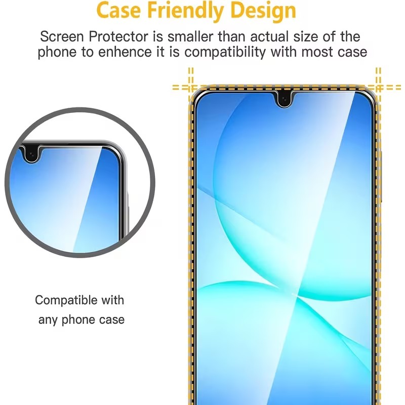 2 buc. Folii de protecție ecran din sticlă securizată HD, compatibile cu Samsung Galaxy A17 A27 A37 A57 A16 A26 A36 A56 A15 A25 A35 A55 A14 A24 A34 A54 S25 FE M35, anti-zgârieturi, duritate 9H, instalare ușoară, folie ecran telefon mobil