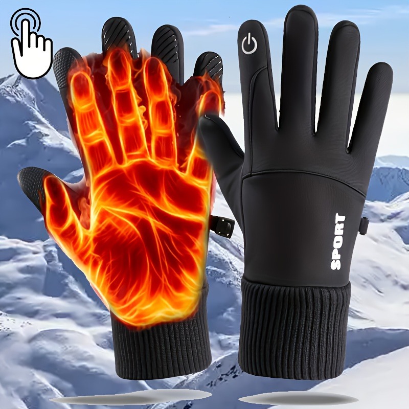 Winter Touchscreen Thickened Warm Anti-Slip Gloves, Men's