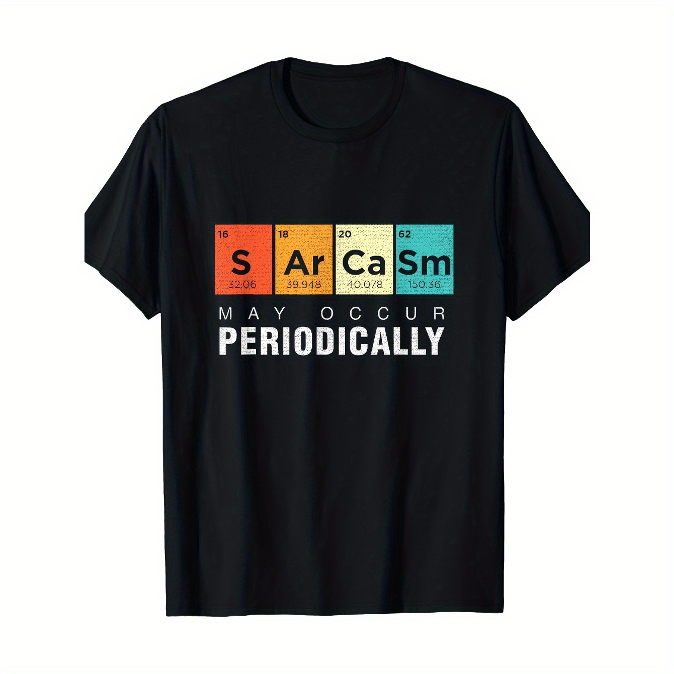 

Men's Casual Cotton T-shirt With Sarcasm Print - Crew Neck, Short Sleeve,