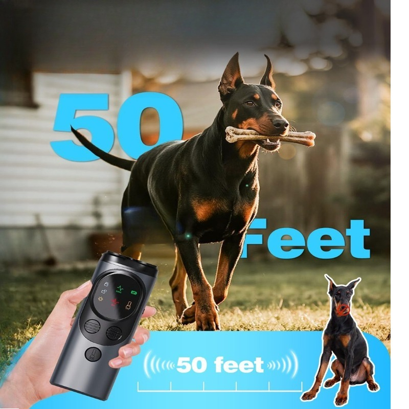 Dog Deterrent & Bark Control Device, Handheld Dog Training Tool, Indoor Outdoor Use for Home Yard, Dog Owners, Joggers, Walkers, Mail Carriers, Delivery Workers, Dog Whistle
