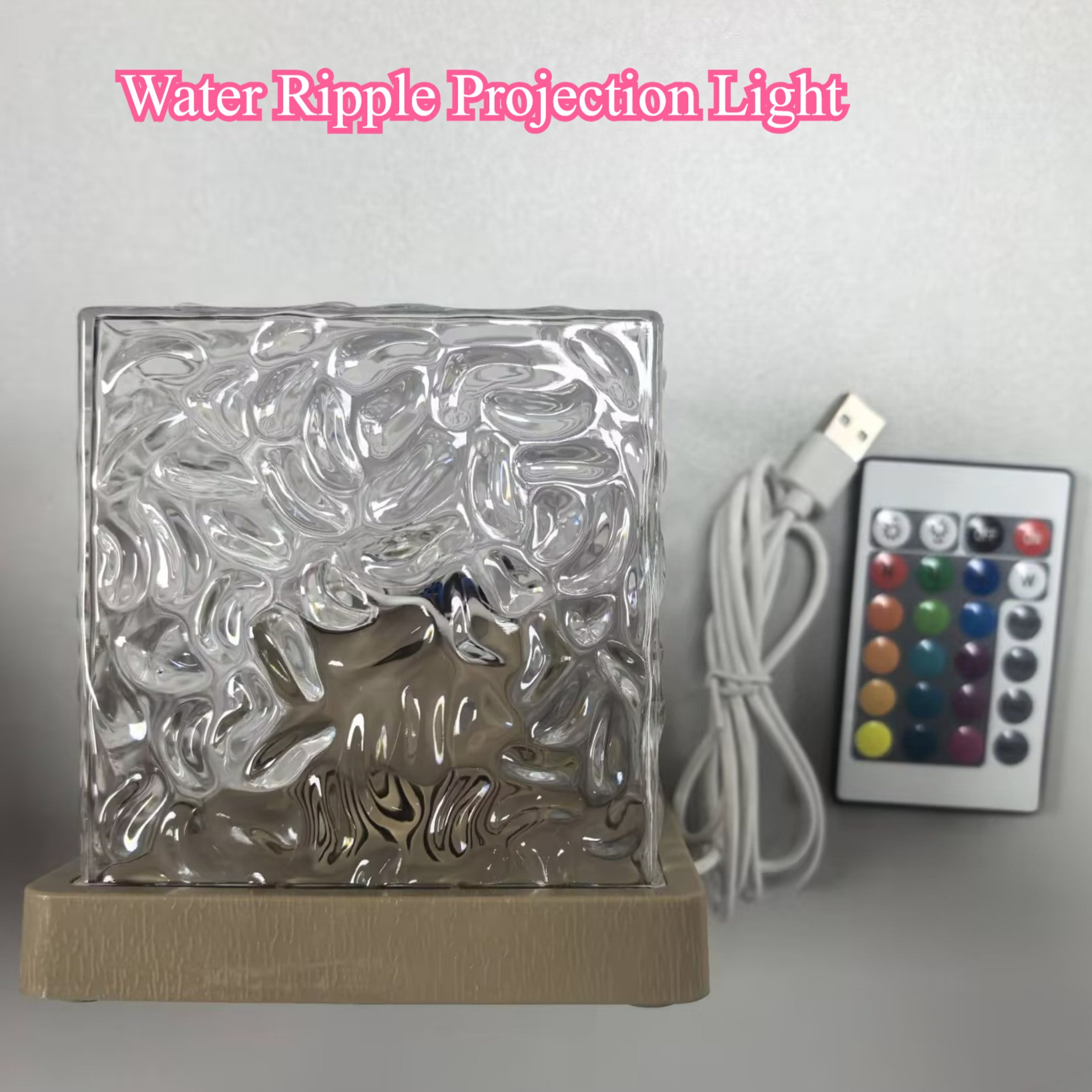 Northern Lights Ocean Wave Projector Light, 16 Colors Gradual Rotating Flame Water Lamp, Wave Night Light With Remote Control For Office Bar Restaurant Underwater Projector Light, Halloween Home Decor