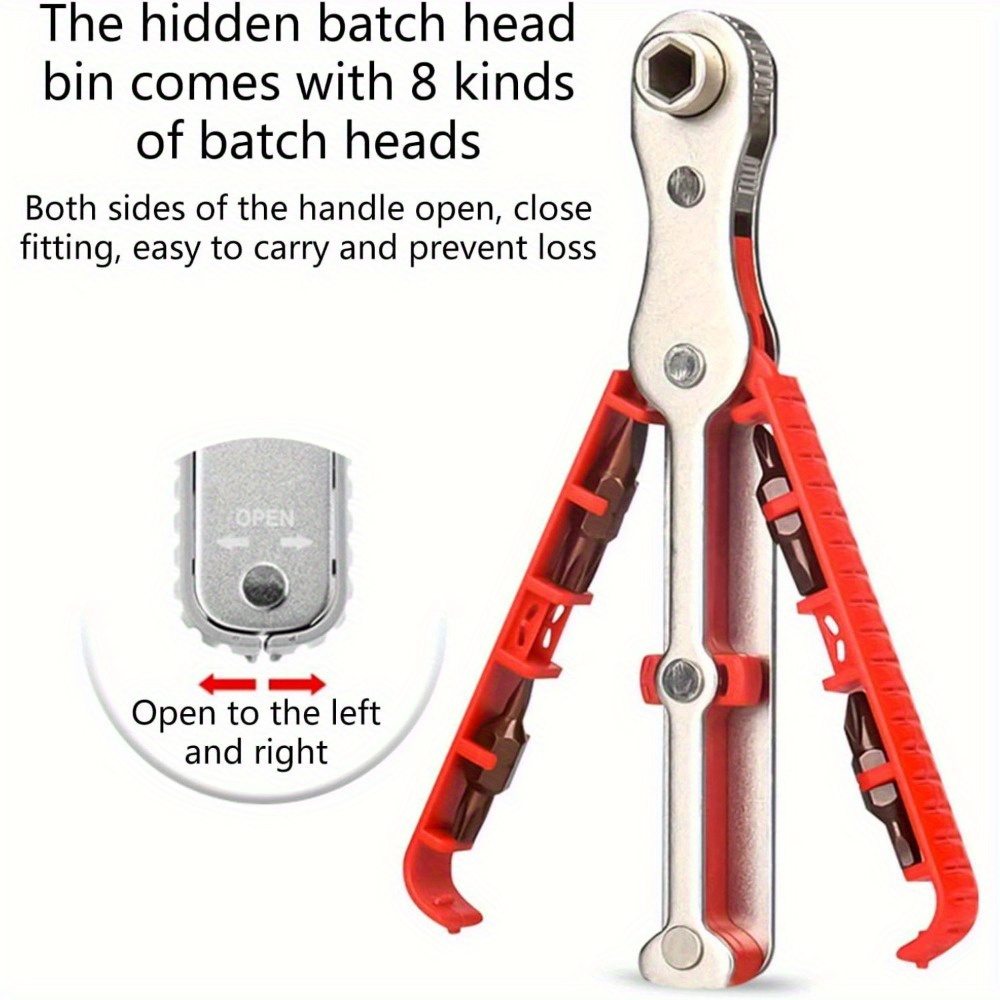 bidirectional screwdriver set wrenches screwdriver bit set screwdriver offset metal construction no electricity required Product details 0