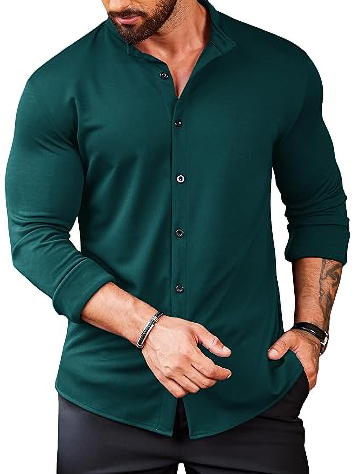 slim fit dress slacks Tailored Shirt athletic fit for men Sewing Pattern PDF main image 0