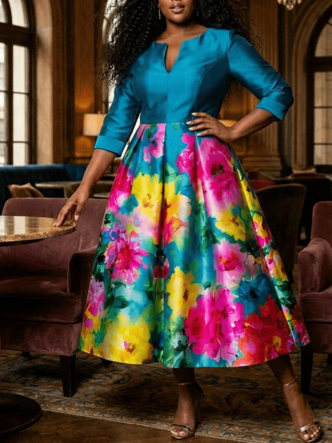 multicolor dress sold on Temu United States