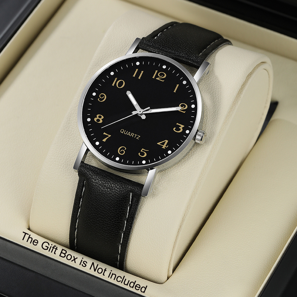 Image of Men's Casual Watch, Round Dial, Luminous Display, Suitable For Any Occasion, Is An Gift , Suitable For Fathers, , Husbands, Or Brothers.