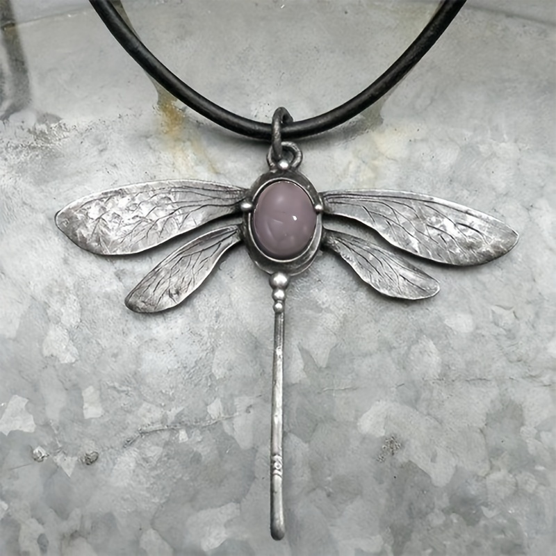 TEMU Collier pendentif bohème argenté avec ensemble de synthétiques, bijou élégant et simple, cadeau de fête