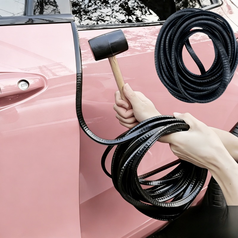 TEMU 150cm/59.06 Inches * 1pc Universal Car Door Rubber Seal Strip For Car Doors, Effectively Blocking Dust, Reducing Noise, And Providing Collision